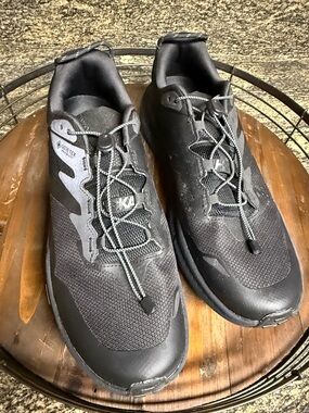 Hoka Men's Black and Gray Waterproof Trail Sneakers like new condition